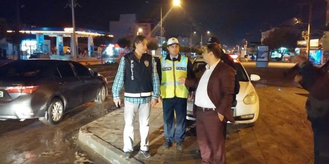 Kaymakam Kızıltoprak Polis Ekiplerinin Yol Uygulamalarını Denetledi