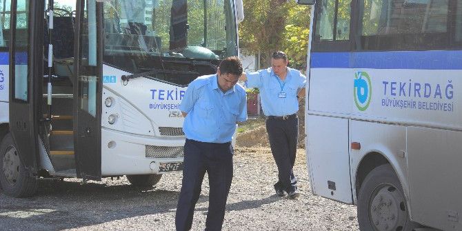 Tekirdağ Büyükşehir Belediyesinin Otobüslerine El Koydular