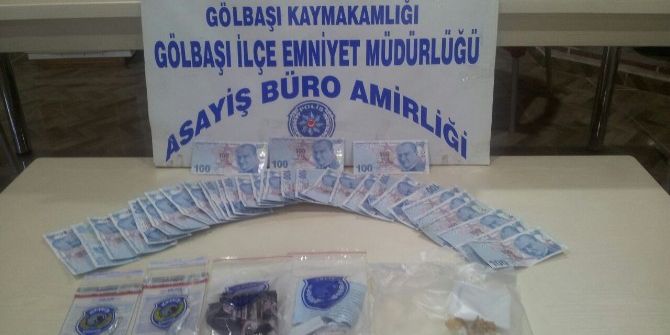 Gölbaşı İlçesinde Uyuşturucu Ve Sahte Para Ele Geçirildi