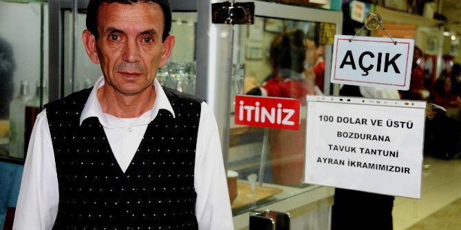 100 Dolar Ve Üstü Bozdurana Tavuk Tantuni Ve Ayran İkram