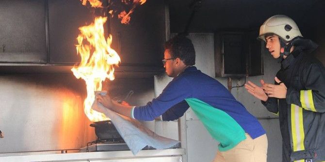 Öğrenciler Yangına Müdahale Etmeyi Öğrendi