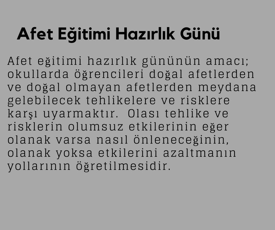 Afet Eğitimi Hazırlık Günü 23