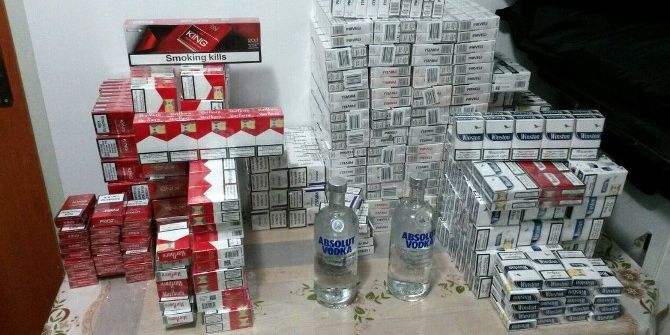 Yolcu Otobüsündeki Valizde Bin 130 Paket Kaçak Sigara Ele Geçirildi