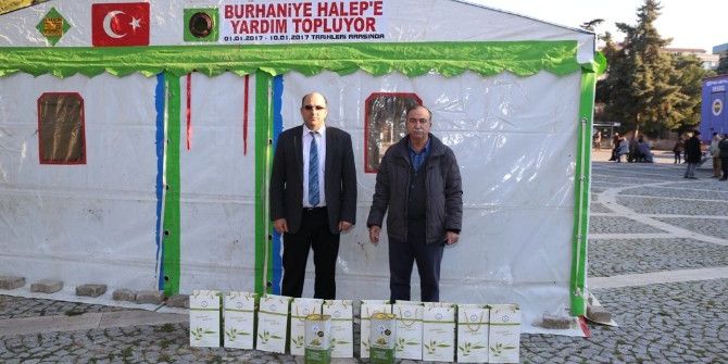 Burhaniye’ De Halep’e Yardım Kampanyası Başlatıldı