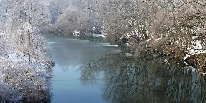 Soğuktan Kocabaş Çayı Buz Tuttu