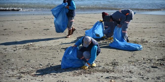 Alanya Belediyesi’nden Plaj Temizliği