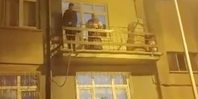 Elazığ’da Şüpheli Şahıs, Çıktığı Balkondan İnemeyince Yakalandı