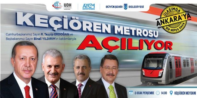Keçiören Metrosu Yarın Açılıyor