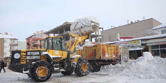 Beyşehir’de Kar Temizliği Seferberliği