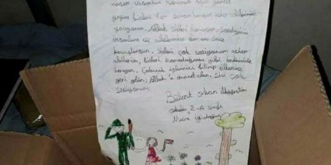 İlkokul Öğrencisinden Komandoya Duygulandıran Paket