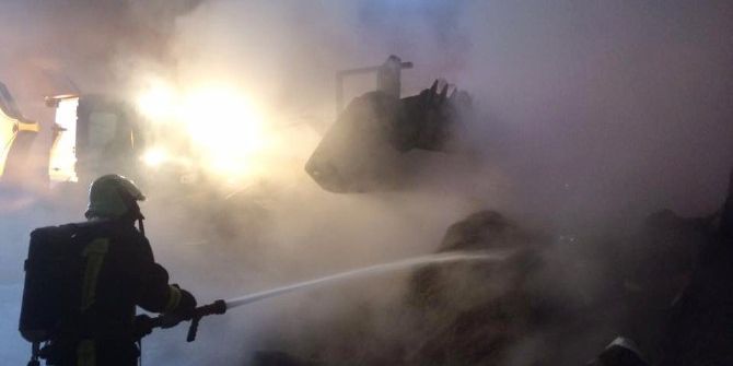 Depoda Çıkan Yangın 12 Ton Kekiği Kül Etti