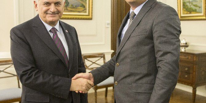 Başbakan Yıldırım, Kktc Ana Muhalefet Partisi Genel Başkanı Erhüman’ı Kabul Etti