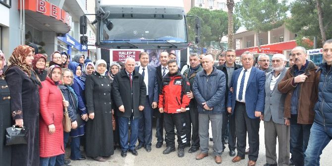 Soma’dan Halep’e 26 Ton Gıda Ve Giyim Yardımı