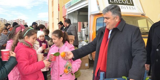 Ereğli Belediyesi’nin Öğrencilere Çorba İkramı Sürüyor