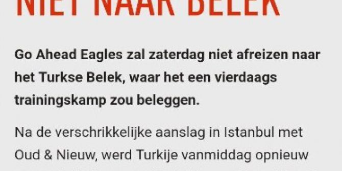 Fenerbahçe - Go Ahead Eagles Maçı İptal Edildi