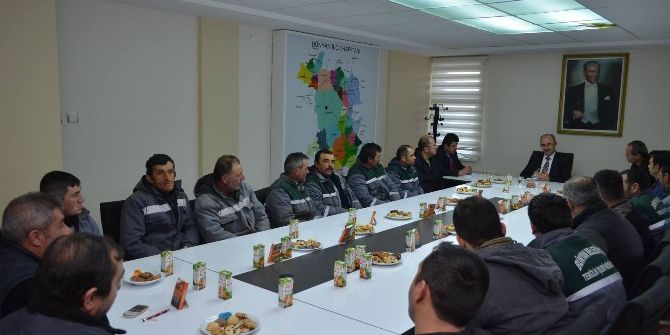 Başkan Gülcüoğlu, Temizlik İşleri Müdürlüğü Personelleriyle Bir Araya Geldi