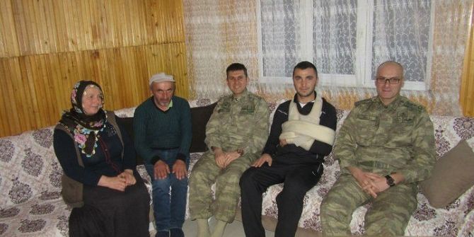 Fırat Kalkanı Harekatı Gazisine Moral