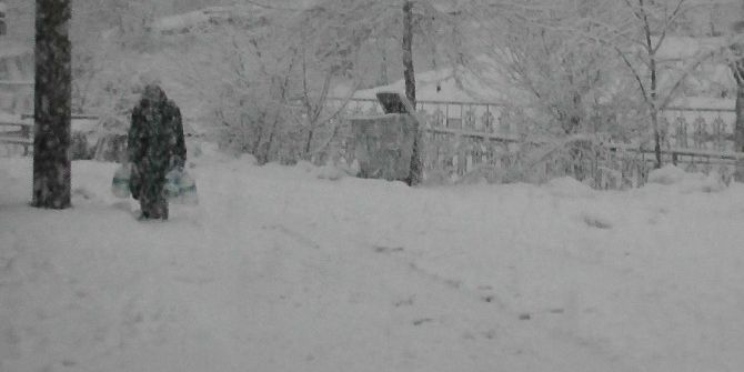 Çan’da Yoğun Kar Yağışı