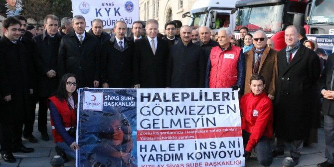 Sivas’tan Halepliler’e 6 Tır Yardım Gönderildi