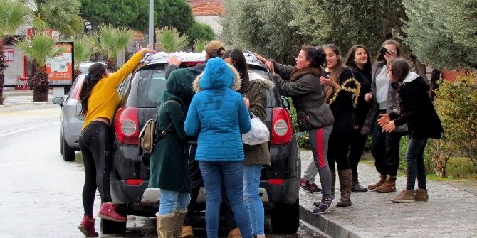 Çeşme’de Kar Sevinci