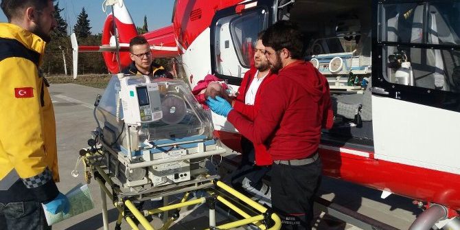 Ambulans Helikopter 3 Aylık Sinem İçin Havalandı