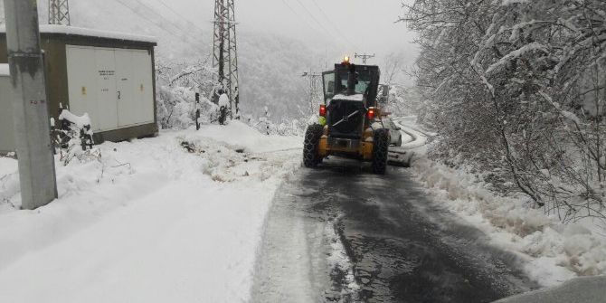 Yıkılan Elektrik Direği Hem Elektriksiz Bıraktı Hem Köy Yolunu Kapadı