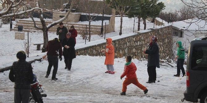 Aydın’da Kar Sevinci