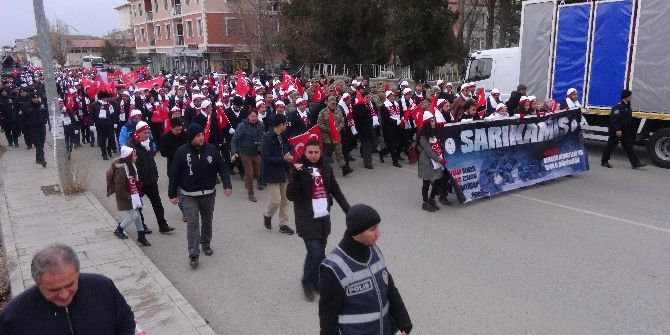 Erzincan Sarıkamış Şehitleri İçin Yürüdü