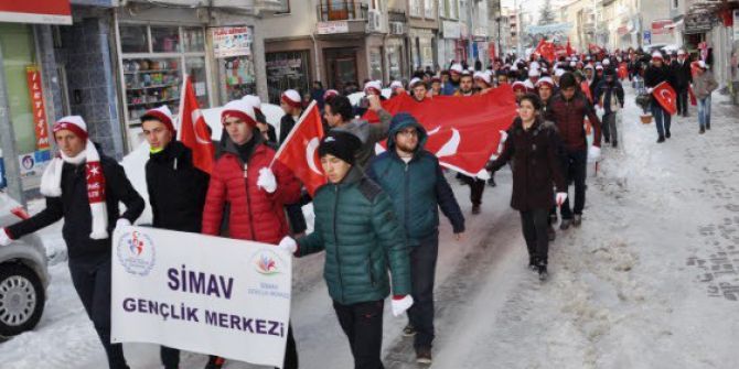 Simav’da Sarıkamış Şehitleri İçin Yürüyüş Yapıldı