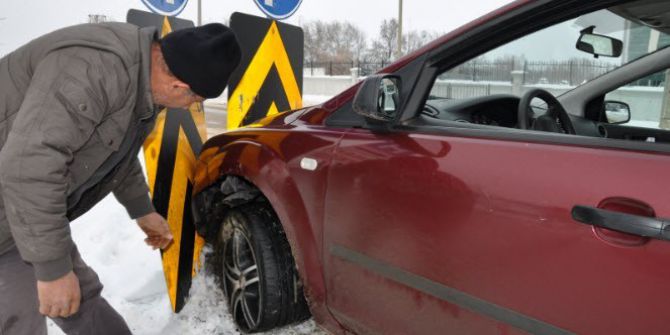 Simav’da Maddi Hasarlı Trafik Kazası