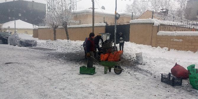 Eksi 15 Derecede Çöplerden Yanmamış Kömürleri Topluyorlar