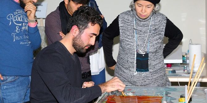 Arü’de Ebru Kursu Açıldı