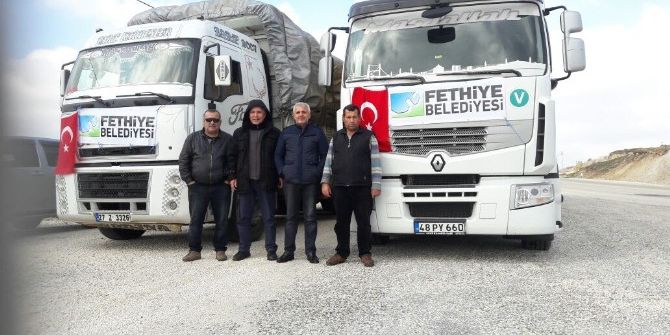 Fethiye Belediyesi’nin Yardım Tırları Türkmenlere Ulaştı
