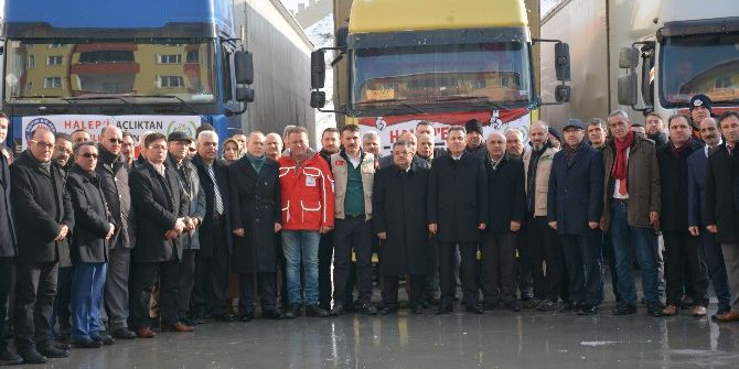 Bilecik’te 7 Tır Dolusu Yardım Malzemesi Suriye’ye Yola Çıktı