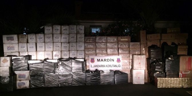 Mardin’de 102 Bin 500 Paket Kaçak Sigara Ele Geçirildi