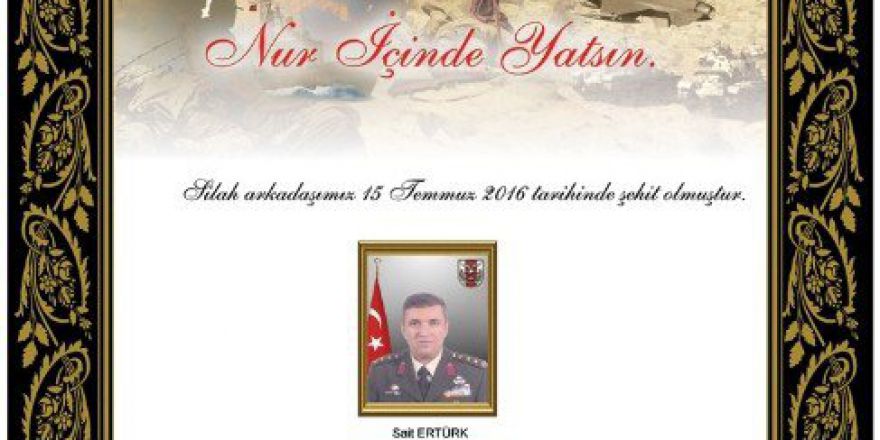 Genelkurmay Başkanı Orgeneral Akar’dan Demokrasi Şehidi 4 Asker İçin Taziye Mesajı