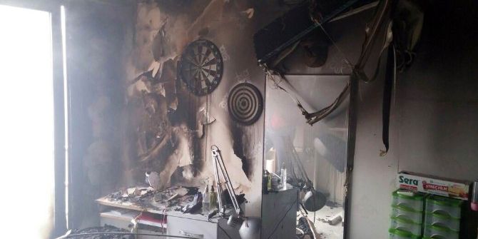 Manisa’da İş Yeri Yangını Korkuttu