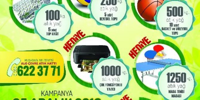 Kuşadası’nda Okullarda Atık Yağ Ve Atık Pil Toplama Kampanyası