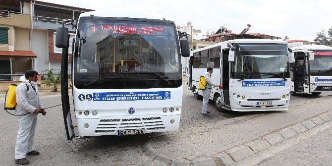 Büyükşehir Toplu Taşıma Araçlarını Gribe Karşı Dezenfekte Ediyor