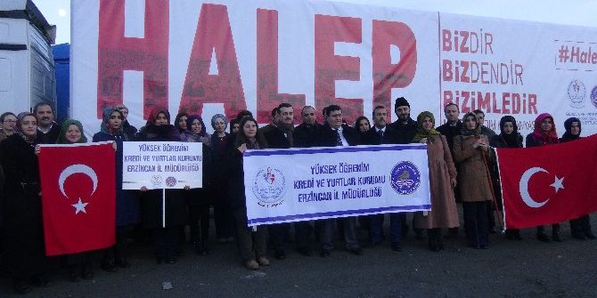 Erzincan Kyk’dan Halep’e 4 Tır Dolusu Yardım Malzemesi