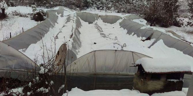 Sütçüler’de Seraları Kar Vurdu