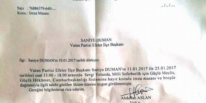 Aydın Valiliği’nden Vatan Partisi’nin Etkinliğine İzin Çıkmadı