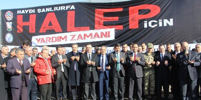 Şanlıurfa’dan Halep’e 25 Tır Yardım Malzemesi Gönderildi