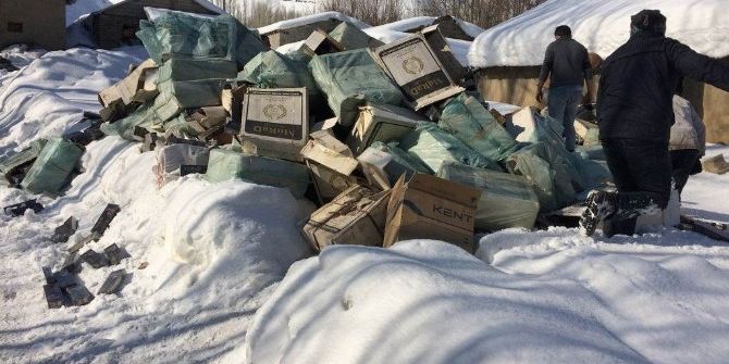 Hakkari’de 225 Bin Paket Kaçak Sigara Ele Geçirildi