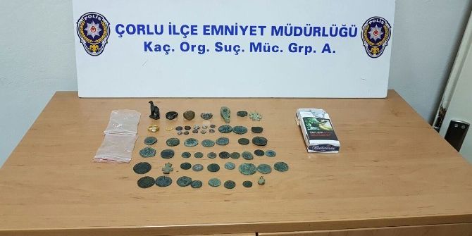 Çorlu Kom Ekipleri Tarihi Eser Ele Geçirdi