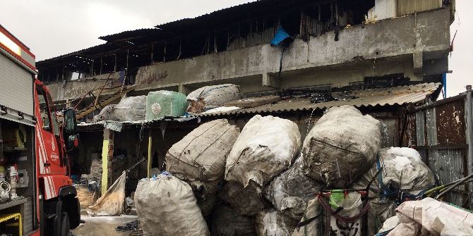 Kocasinan Sanayi Sitesi’nde Depo Alev Alev Yandı