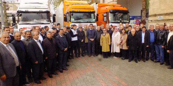 Serik’ten Halep’e 3 Tır Dolusu Yardım Yola Çıktı