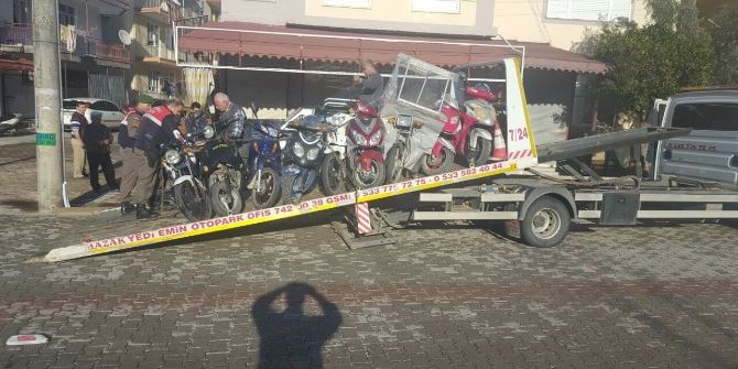 Manavgat ’Ta 23 Motosiklet 24 Araç Trafikten Men Edildi.