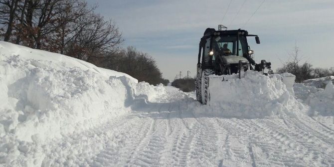 Edirne’de Kar Kalınlığı Yarım Metreye Yaklaştı