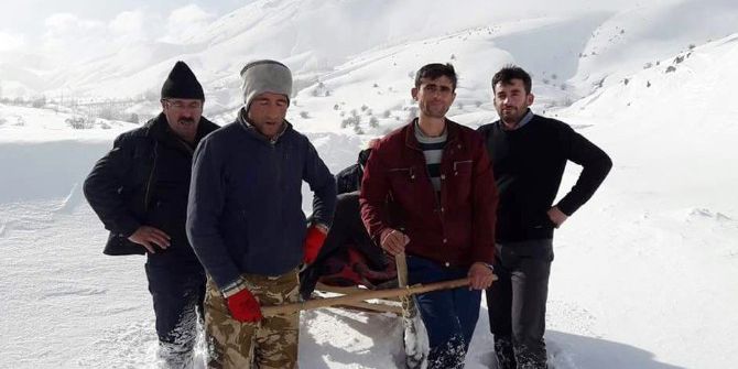 Kahramanmaraş’ta Kızakla Hasta Nakli